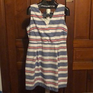 Vineyard Vines linen blend pleated sun dress